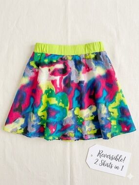 Appaman Reversible Neon Tie-Dye Skirt - Lime, Pink, Blue